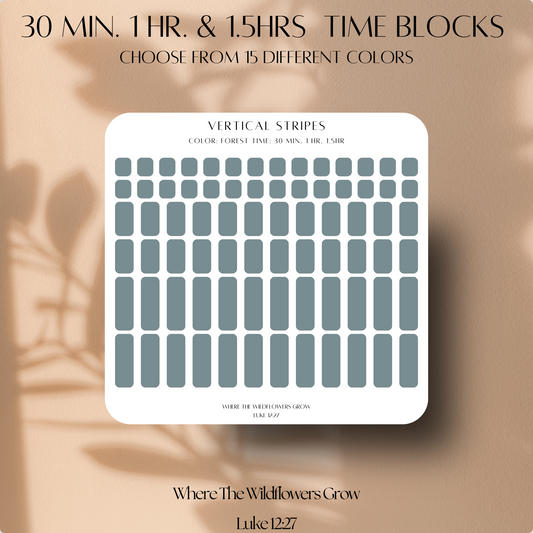 Time Block Planner Stickers